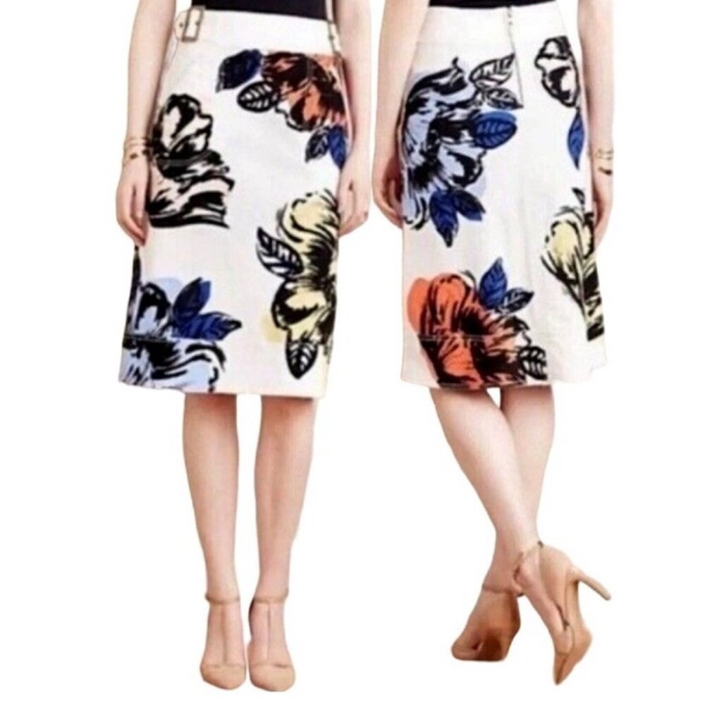 Anthropologie Maeve Women's Midi Butterfly Skirt Size 6 - Picture 2 of 6